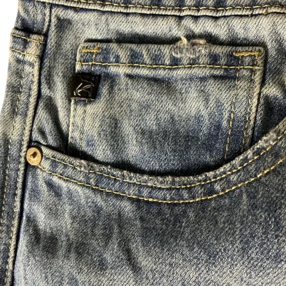 Kancan Women's Jeans Size 32 Medium Stone Wash High Rise Mom Jeans Comfort - Picture 4 of 8